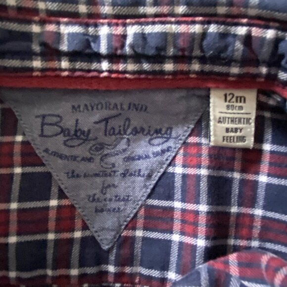 Mayoral Plaid Button-Up Shirt size 12 Months - Picture 7 of 10
